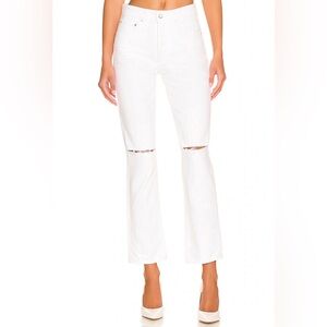 GRLFRND | High-rise Straight White Denim | Size: 27